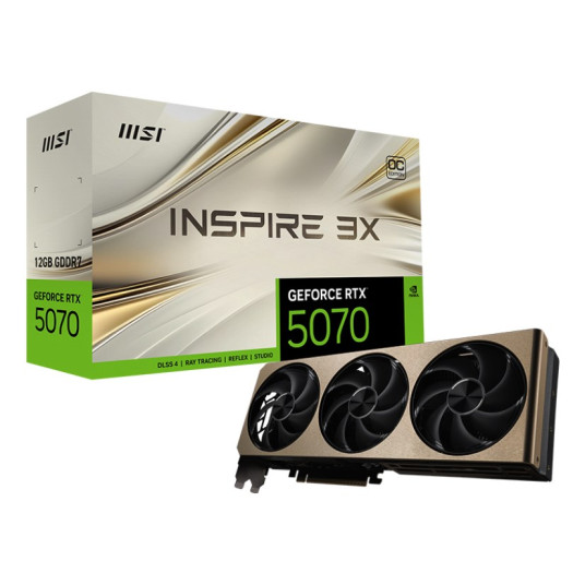 "RTX 5070 12GB MSI Inspire 3X OC GDDR7 3 tuuletinta".