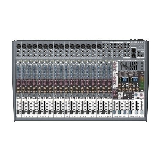 "Behringer SX2442FX -äänimikseri, jossa on integroidut efektit".