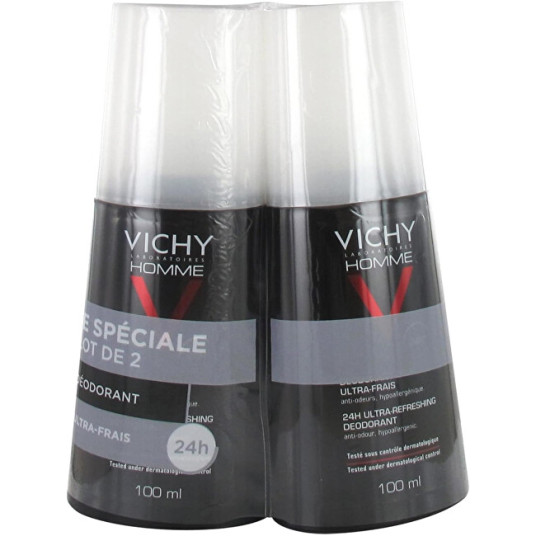 Vichy - Homme spray deodorant set (24h Ultra-Refreshing Deodorant) 2 x 100 ml
