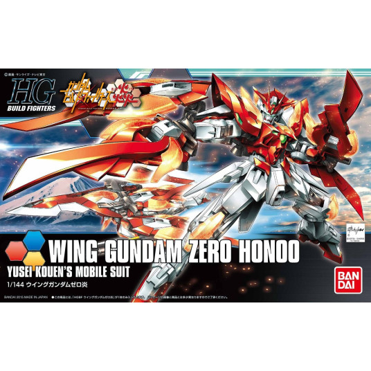 Bandai [033] HGBF Wing Gundam Zero Honoo Children keräilyfiguurit