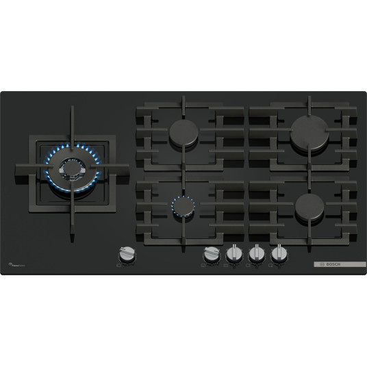 Bosch Serie 6 PPM9A6I40 keittotaso Musta Sisäänrakennettu 90 cm kaasu 5 vyöhykettä (vyöhykkeet)