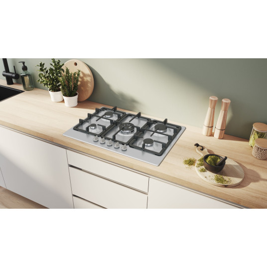Bosch Serie 4 PGQ7B5K90 hob Stainless steel Built-in 75 cm Gas 5 zone(s)