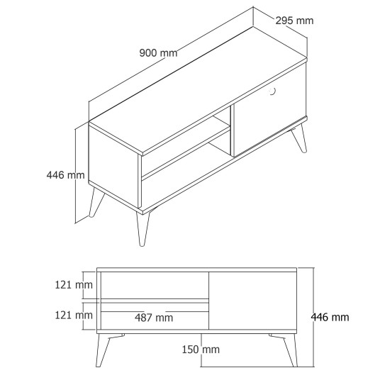 TV-taso Hanah Home Retro 1552 - tammi