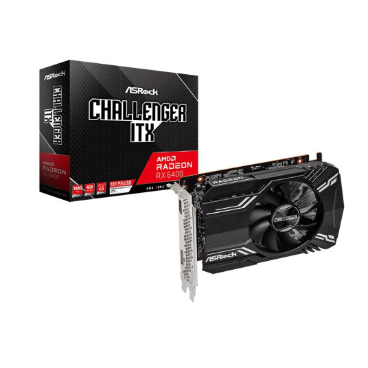 Näytönohjain Asrock Challenger ITX RX 6400 4GB AMD Radeon RX 6400 GDDR6