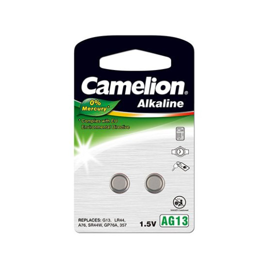 Camelion AG13/LR44/357, alkalinen nappiparisto, 2 kpl