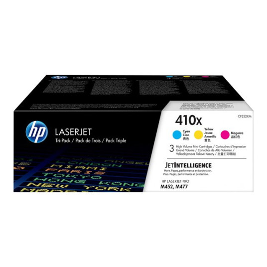 "HP Toner 410X CF252XM Multipack (syaani/magenta/keltainen) suuri kapasiteetti"