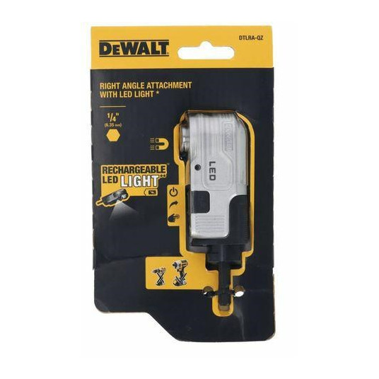 DEWALT HEX angle attachment with LED lighting