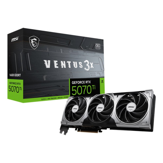 "RTX 5070 Ti 16GB MSI Ventus 3X OC GDDR7 3 tuuletin"