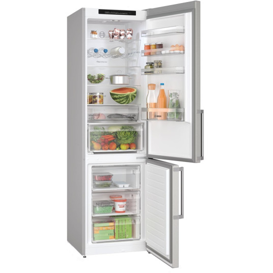 Bosch Serie 4 KGN39VIBT Jääkaappipakastin, sisäänrakennettu 363 L B Ruostumaton teräs