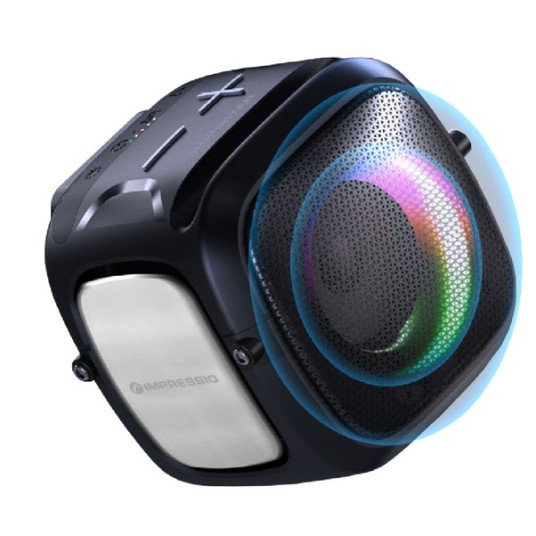 C-TECH Impressio Qubis mini kannettava monokaiutin musta 5 W