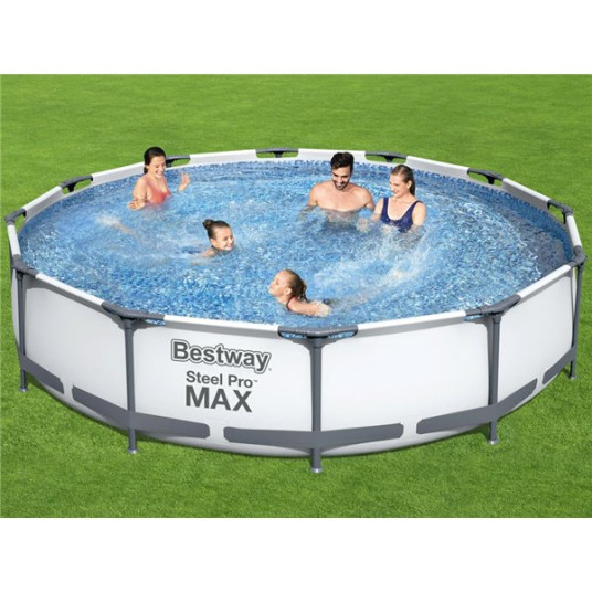 Bestway 56416 Pool Steel Pro MAX allassetti pyöreä, 366x76 cm, 366x76 cm.