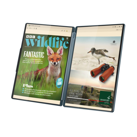 Lenovo Yoga Book 9 14IAH10 | Tidal Teal | 2x14" | OLED | Kosketusnäyttö | 2.8K WQXGA+ | 2880 x 1800 pikseliä | Kiiltävä | Intel Core Ultra 7 | 255H | 32 GB | Juotettu LPDDR5x | 1000 GB kiintolevykapasiteetti | Intel Arc Graphics | Windows 11 Pro | 802.11b