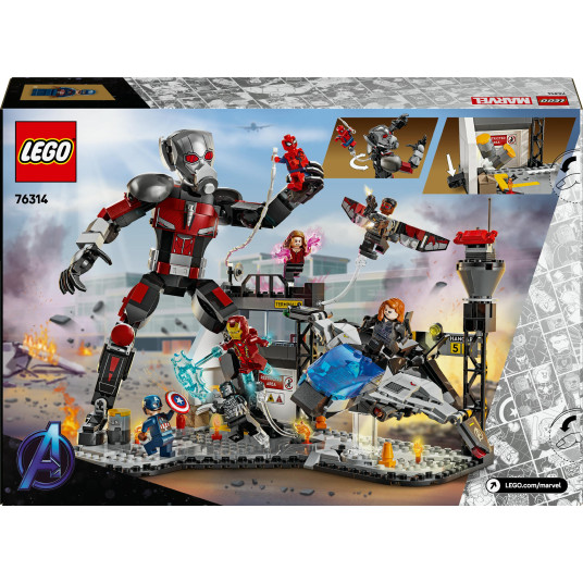 LEGO® 76314 Super Heroes Kapteeni Amerikka: Sisällissodan toiminta