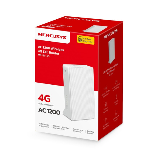 Mercusys MB130-4G 4G LTE -reititin AC1200
