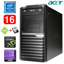 Acer Veriton M4610G MT G630 16GB 120SSD+500GB GT710 2GB DVD WIN10Pro