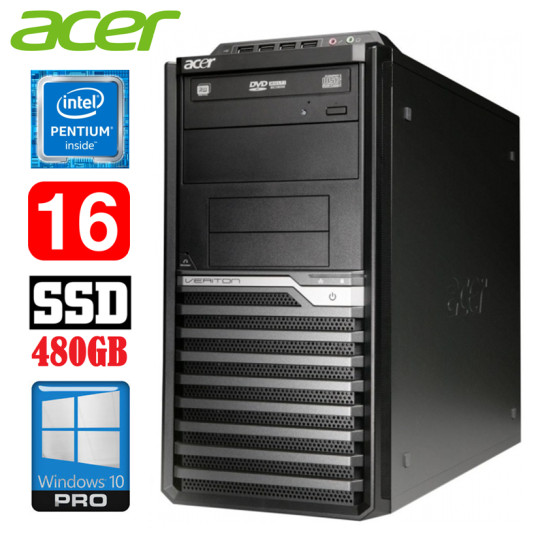 Acer Veriton M4610G MT G630 16GB 480SSD DVD WIN10Pro
