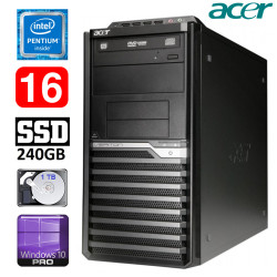 Acer Veriton M4610G MT G630 16GB 240GB+1TB DVD WIN10Pro