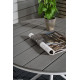 Parma cafébord ø90 - Valkoinen Alu / Harmaa Aintwood+Break 5:pos Tuoli - Valkoinen alu / Harmaa Textilene_2