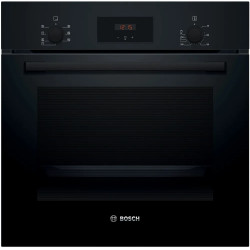 Bosch-uuni | HBF133BA1 | 66 L | Sähköinen | EcoClean | Nupit | Korkeus 59,5 cm | Leveys 59,4 cm | Musta | Musta