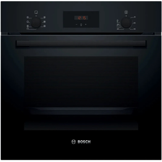 Bosch-uuni | HBF133BA1 | 66 L | Sähköinen | EcoClean | Nupit | Korkeus 59,5 cm | Leveys 59,4 cm | Musta | Musta