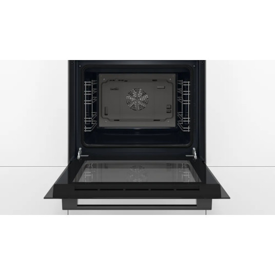Bosch-uuni | HBF133BA1 | 66 L | Sähköinen | EcoClean | Nupit | Korkeus 59,5 cm | Leveys 59,4 cm | Musta | Musta