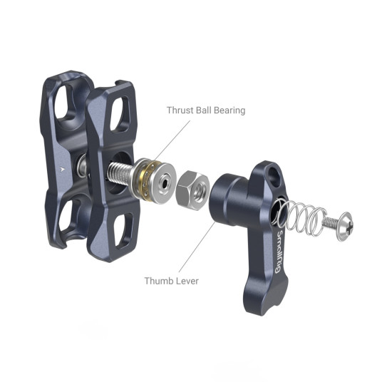 SMALLRIG 3874 MAGIC ARM KAKSOISKUULAPÄÄLLÄ (1/4&quot;-20 RUUVI JA ARRI-KIINNITYSRUUVI)