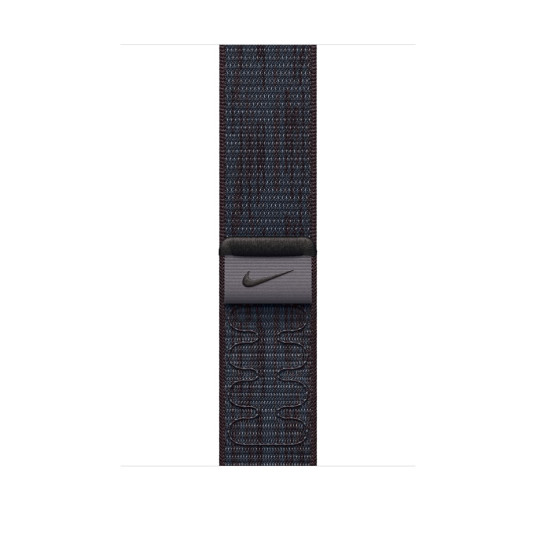 Apple Watch 46 mm musta/sininen Nike Sport Loop -ranneke (MYJD3)