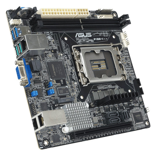 Asus P13R-I 1x LGA1700 Intel Xeon E-24XX C262 emolevy (2xDIMM, 6x SATA, 1xM.2, 2x1GbE, ASMB11-iKVM, miniITX)