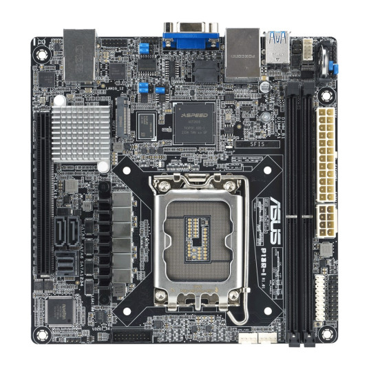 Asus P13R-I 1x LGA1700 Intel Xeon E-24XX C262 emolevy (2xDIMM, 6x SATA, 1xM.2, 2x1GbE, ASMB11-iKVM, miniITX)