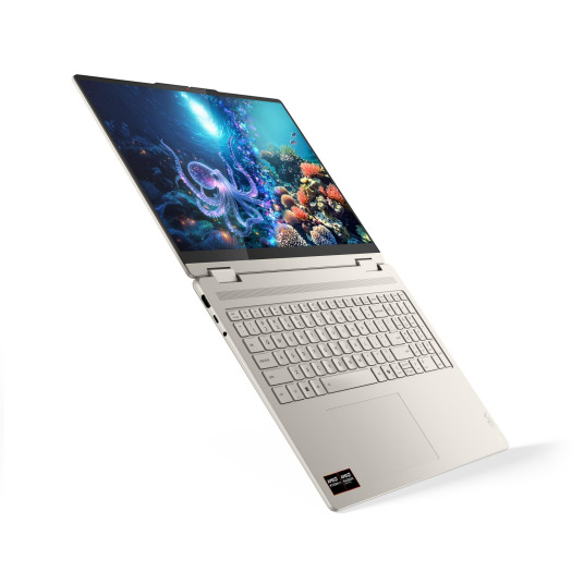 Lenovo Yoga 7 2-in-1 16AKP10 | Seashell | 16" | OLED | Kosketusnäyttö | 2.8K WQXGA+ | 2880 x 1800 pikseliä | AMD Ryzen AI 7 | 350 | 16 Gt | Juotettu LPDDR5x | 1000 Gt kiintolevykapasiteetti | AMD Radeon 860M -grafiikka | Windows 11 Home | 802.11be | Bluet