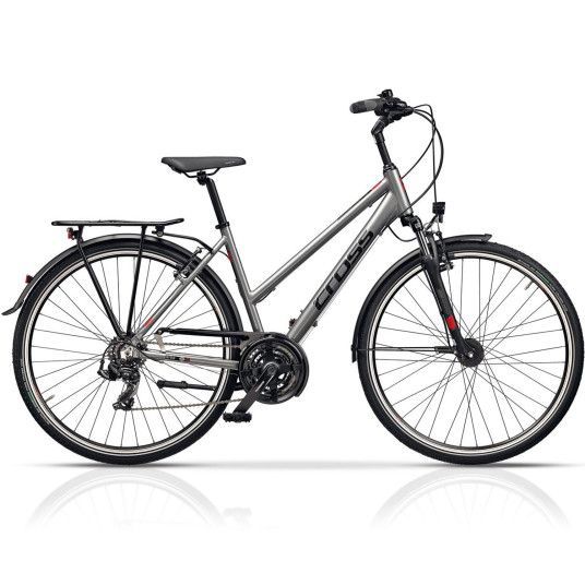 Polkupyörä CROSS Area Trek 28" 21G koko 17" (44cm) (harmaa/musta)