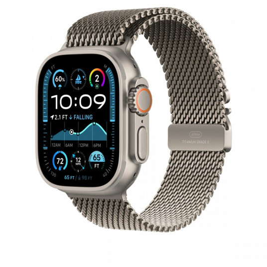 Luonnon titaanista valmistettu Milanese Loop 49 mm - M