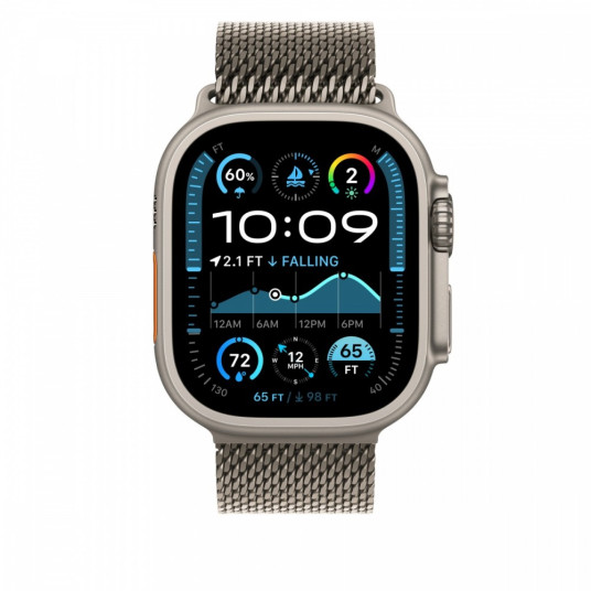 Luonnon titaanista valmistettu Milanese Loop 49 mm - M