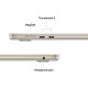MacBook Air 15” Apple M4 10C CPU, 10C GPU/24GB/512GB SSD/Starlight/RUS