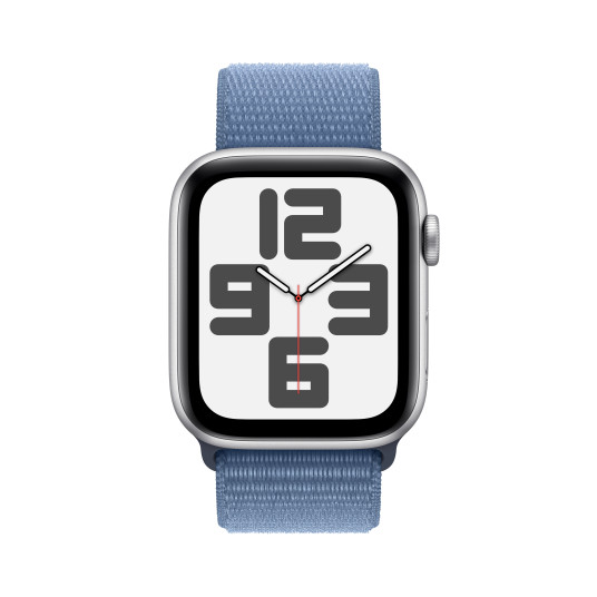 Älykello Apple Watch SE GPS 44mm Silver Aluminium Case with Winter Blue Sport Loop MREF3ET/A