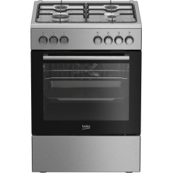 Beko FBE62130GXDN kaasuliesi, jossa on sähköuuni