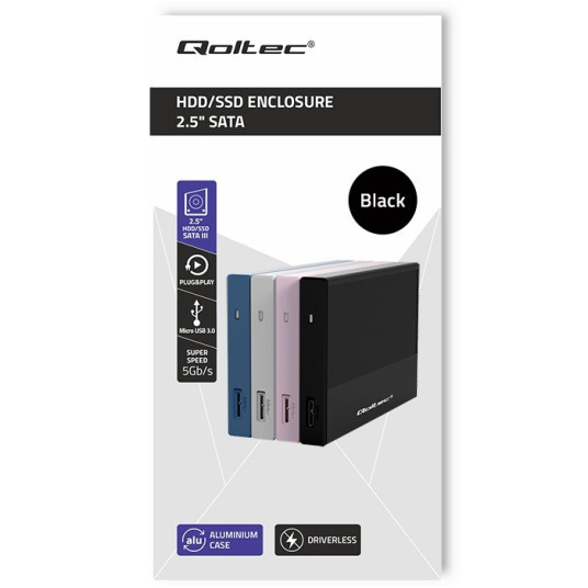 Kotelo SSD-kiintolevylle 2.5, SATA, USB3.0, 2T