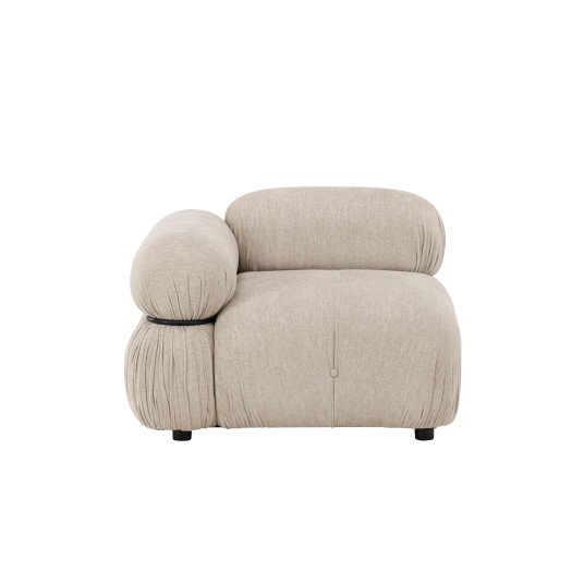 Mika Moduulisohva - Kulmasohva - Musta /Beige - Oikea puoli
