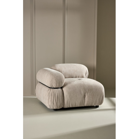 Mika Moduulisohva - Kulmasohva - Musta /Beige - Oikea puoli