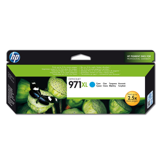 HP 971XL korkean tuoton syaani alkuperäinen mustepatruuna