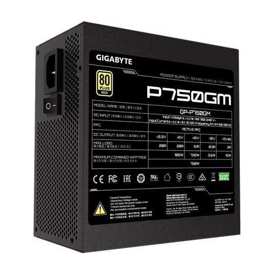 P750GM 750W PFC 120mm hydraulinen tuuletin ATX