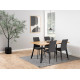 Demina dining chair, Seat grey Sawana 5, Base steel black, 4-Pack