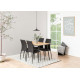 Demina dining chair, Seat grey Sawana 5, Base steel black, 4-Pack