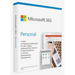 "Microsoft 365 Personal PL" (1 henkilö; 5 laitetta; 12 kuukautta; fyysinen versio; Puola) (EP2-32454)