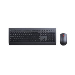 Lenovo 4X30H56809 Näppäimistö Hiiri Credited Office Radiotaajuus Langaton QWERTZ Saksa Musta