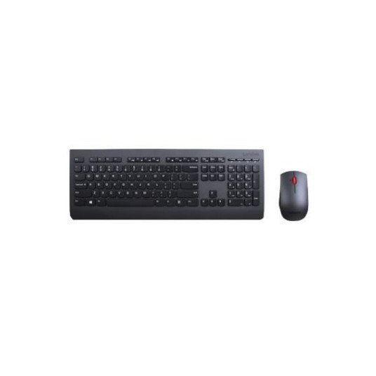 Lenovo 4X30H56809 Näppäimistö Hiiri Credited Office Radiotaajuus Langaton QWERTZ Saksa Musta