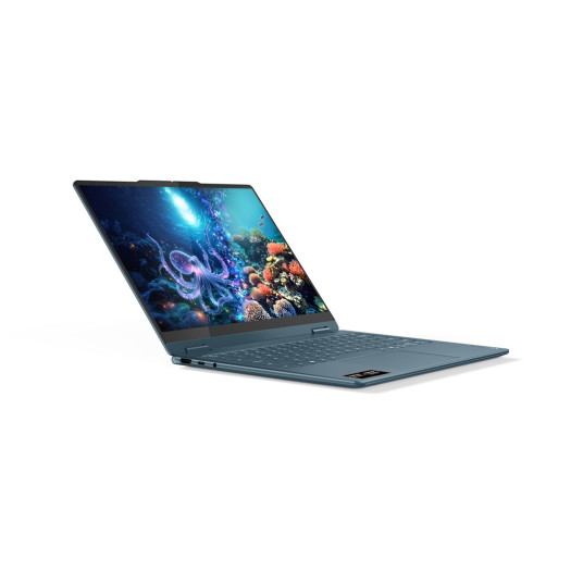 Lenovo Yoga 7 2-in-1 14AKP10 Copilot+ PC AMD Ryzen AI 5 340 Hybridi (kaksi yhteen) 35,6 cm (14") Kosketusnäyttö WUXGA 16 GB LPDDR5x-SDRAM 512 GB SSD Wi-Fi 7 (802.11be) Windows 11 Home Syaani