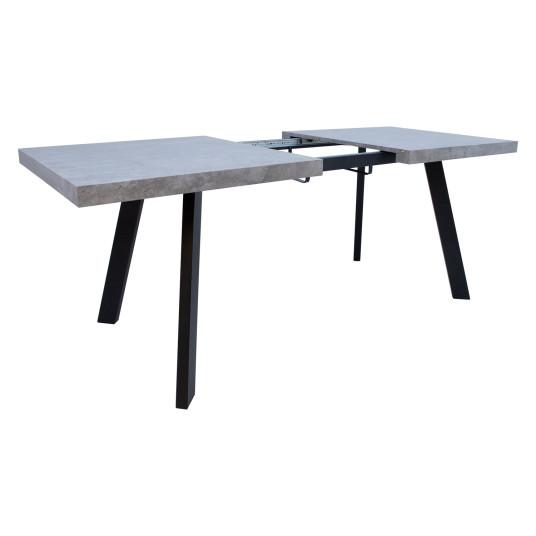 Ruokapöytä BRIGIT 159/198x84,5xH77cm, betonijäljitelmä