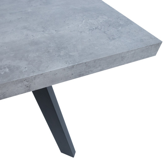 Ruokapöytä BRIGIT 159/198x84,5xH77cm, betonijäljitelmä