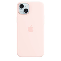 Apple Original iPhone 15 Plus Silicone Case with MagSafe - Light Pink